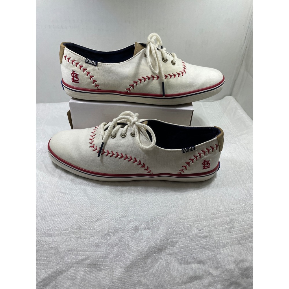 Keds MLB St Louis Cardinals Baseball Stitch Sneakers Women's Size 7M White